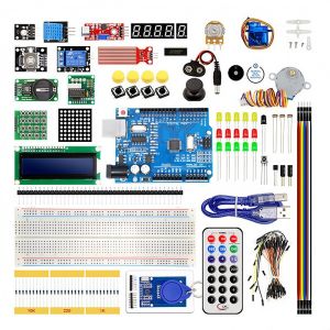 ชุดเรียนรู้ Arduino UNO R3 Super Starter Kit รวมเซนเซอร์ครบชุด RFID Breadboard 830 จุด สายจัมเปอร์ พร้อมโค้ดตัวอย่างและบทช่วยสอน รองรับ Arduino IDE