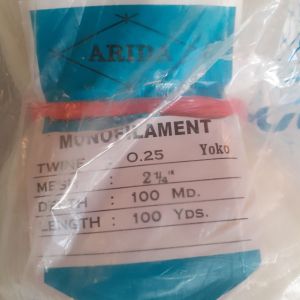 jaring senar arida 2 1/4 in 025 lebar 100 mata panjang 100 yard yoko jaring ikan