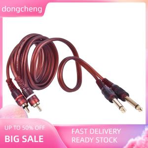 dongcheng 1.5m cáp dual RCA Nam để kép 6.35 mét 1 4 inch Nam Mixer Cáp âm thanh