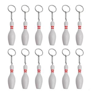 12 cái Bowling vòng khóa Mặt dây chuyền con ky Bowling Móc treo chìa khóa Keychain phụ kiện trang trí cho đồ treo móc khóa Charm Gắn Túi