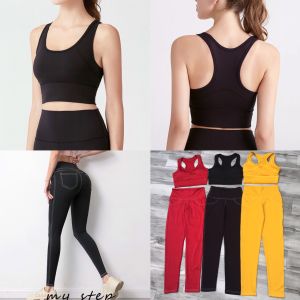 [FreeshipMAX] B018 Bộ Bra Dài Nữ Thun Trơn Viền Ôm Chân Có Mút Sẵn Tập Thể Thao Gym Yoga Zumba Earobic HCM