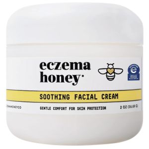 ECZEMA HONEY Soothing Facial Cream - Eczema Lotion for Face Eyelids Lips and More - Natural Dry Skin Repair (2 Oz)