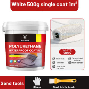 【5KG brush+gloves】Durable for 30 years Water-Based Polyurethane Waterproof Coating leaking glue Waterproof Glue Exterior Wall Roof Leak Repair Eco-friendly Material 防水涂料