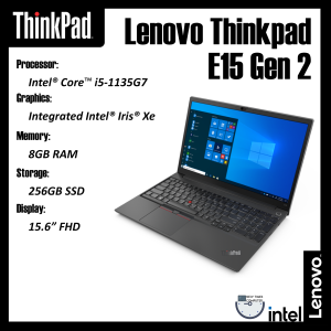 Lenovo Thinkpad E15 Gen 2 Intel® Core™ i5-1135G7 Integrated Intel® Iris® Xe 8GB RAM 256GB SSD 15.6"
