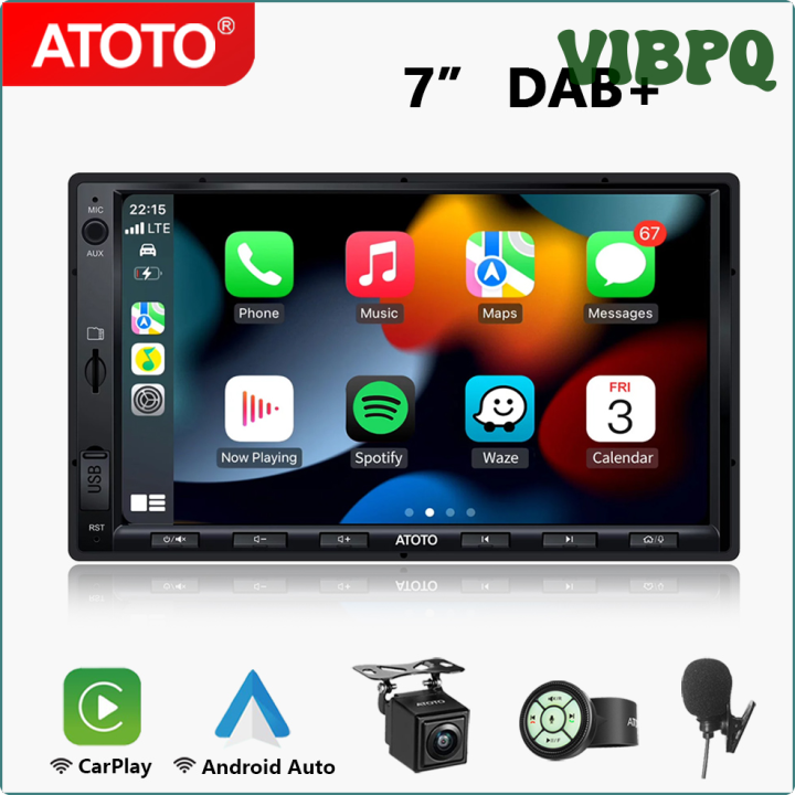 VIBPQ ATOTO 7 inch 2 Din Head Unit Car Screen Radio DAB Plus Bluetooth ...