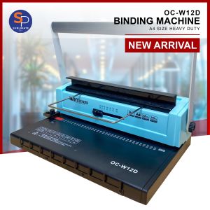 Officom 6 in 1 Wire & Spiral Dual-purpose Binding Machine OC-W12D Blue 3:1 Binder Ring + Cover Set