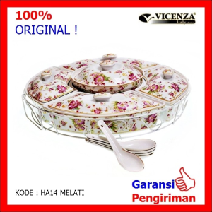 Wadah Saji Prasmanan Keramik Putar 35 CM Motif Vicenza mangkuk mangkok perasmanan prasmanan pesta kondangan arisan pengajian