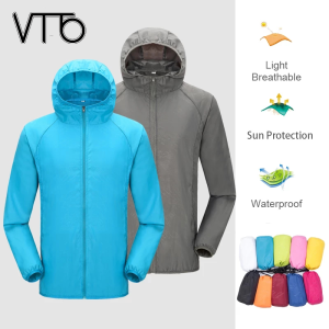 VTTO Men Women Quick Dry Hiking RainJacket Waterproof Sun UV Protection Coats Outdoor Sports Fishing Jackets