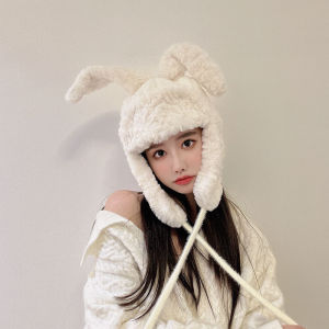 Mũ lông bông tai Thỏ cute cho nữ và bé gái giữ ấm mùa Đông siêu ấm thời trang Hàn Quốc