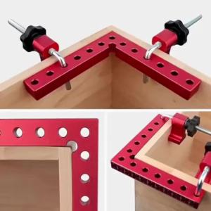 7-Piece 90-Degree Precision Right Angle Clamp Set Suitable for Woodworking Picture Frames Boxes and Drawers - Durable 6-inch x 6-inch 5.91inch ABS Construction (Consists of 7 Components)