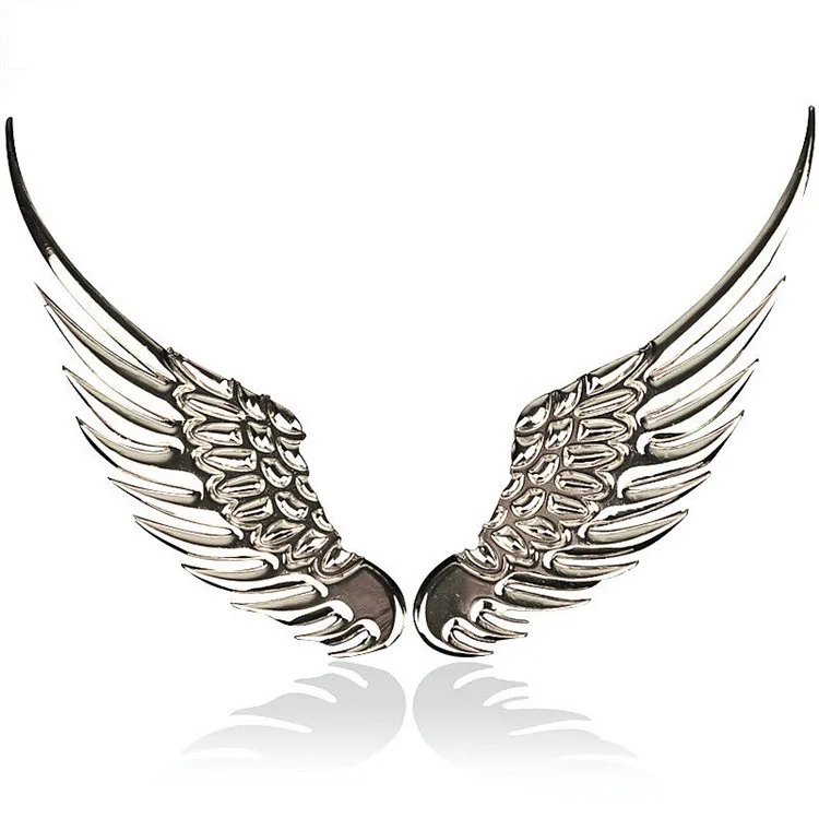 Car Auto Sticker 3D Stereo Metal Angel Wing Car Decoration with