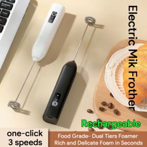 LZHDP MALL Portable Electric Milk Frother 3-Speed Adjustment DIY Mini Foam Maker Coffee Frother Fast Frothing Electric Blender Mixer Household