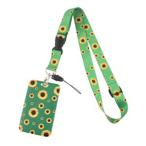 KLICKKRATE Daisy Sunflower Lanyard Colorful Plastic/Polyester Key Chain Aesthetically pleasing Key Rings ID Card