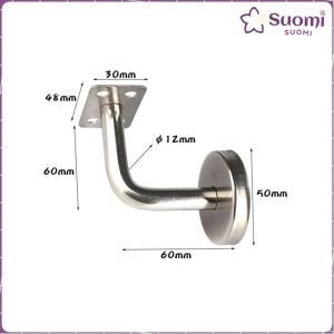 Suomi 1Pc Stainless Steel Handrail Bracket Glass Balustrade Stair Wall Glass Support
