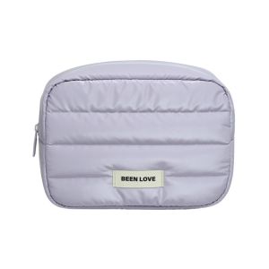 BENYTRO Solid Color Puffy Makeup Bag Down Large Capacity Travel Quilted Toiletry Bag Portable Fluffy Skincare Storage Bag