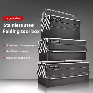 multifunctional Tool Box Storage organizer for tools shelves rack metal heavy duty Large Hardware Toolbox foldable