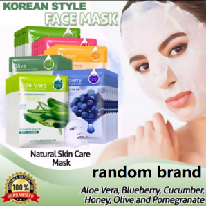 10pcs Mask Muka Snail Natural Essence Facial Mask Nicotinamide Hyaluronic Acid Facial Mask Skin Care Moisturizing topeng muka