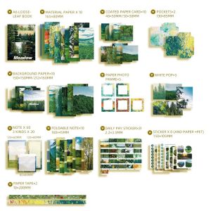 Cảnh quan sáng tạo Phong Cách A6 trang rời Nhật Ký viết tay Notepad Kit Sáu Vòng Tạp Chí Scrapbooking Chất Liệu Với Băng Post-it Dán Thẻ Sổ tay Bộ Quà Tặng