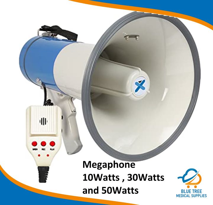 Megaphone Speaker with Rechargeable Battery, USB port and Siren Public
