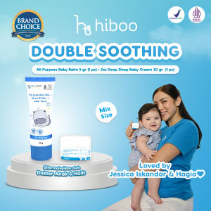 hiboo Special Bundling All Purpose Baby Balm 5g & Zzz Baby Cream 30g – Calming Baby Balsem Salep Anak Bayi Ruam Popok Skincare Anak Bayi Body Lotion B33