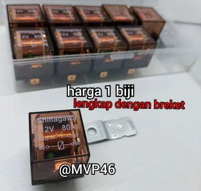 relay 4 kaki 12 volt 80 ampere alarm atau klakson lampu dll waterproof shinagawa 4kaki 80A 12V dzlled