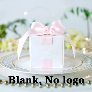 White Paperboard Gift With Ribbon Packaging Wedding Favor Decoration Chocolate Support Custom Logo Emboss2026