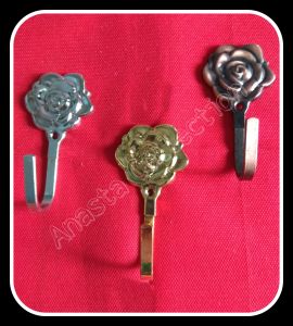 Hook gorden model Bunga Mawar besi / kaitan tali gorden
