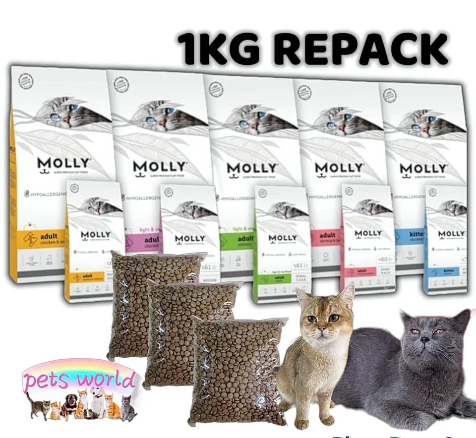MOLLY CAT FOOD 1KG REPACK /MAKANAN KUCING REPACK(ORIGINAL