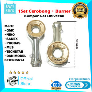 1Set Tungku/Cerobong + Burner Kompor Gas Umum Progas Sanex Techstar Gmc Niko Mls Universal