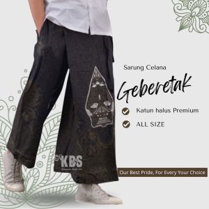 Sarung Celana Batik Premium ALL SIZE BawahanKoko Hitam Fashion Muslim Pria Terbaru Bahan Katun GBRTK