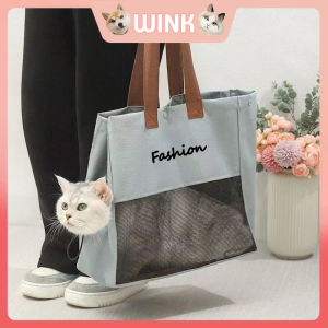 Outdoor Cat Carrier Travel Bag Breathable Cat Canvas Bag Large Shoulder Bag for Kitten Puppy Teddy Bichon