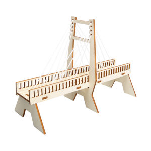 Lắp Ráp Mô Hình Cầu Dây Văng STEM Khoa Học Giáo Dục Trí Tuệ Đào Tạo Kỹ Năng Thủ Công 3D Xếp Hình Bằng Gỗ
