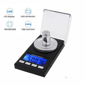 0.001g Electronic Digital Scale PortableScale 100g/50g Precision Professional Pocket Scale for Jewelry Kitchen