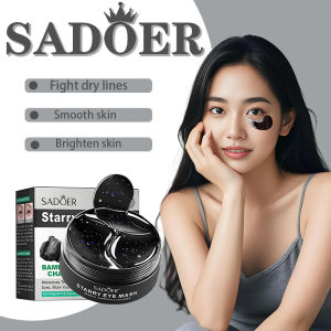Masker Mata SADOER Anti Kantung Mata / Collagen + Bamboo Charcoal Eye Mask 60 Lembar (COD & Free Ongkir)