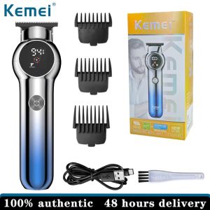 Kemei Professional mens hair clipper with rechargeable electric hair clipper and LCD rechargeable hair clipper battery KM-1852