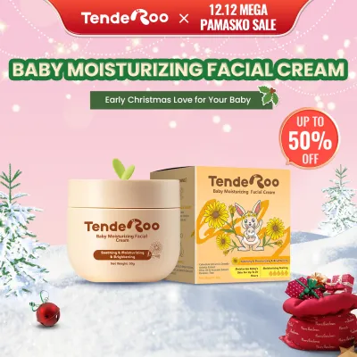 Tenderoo Baby Moisturizing Facial Cream Natural Plant Formula Soothing Brightening Sunflower SeedOil