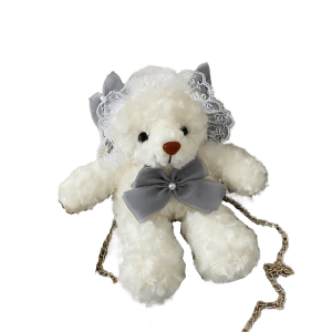 TASNOVAKU - TAS BONEKA BERUANG Slingbag Bahu Selempang Bulu Wanita Remaja Cute Korean Style By TASMINIKU