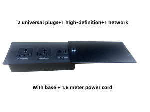 Embedded Desktop Socket Side Sliding Hidden Multi-function Socket With Wireless And USB Charging