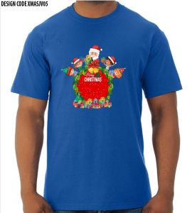 BLESSFUL MERRY CHRISTMAS HD PRINTING DESIGN 175GSM COTTON T-SHIRT
