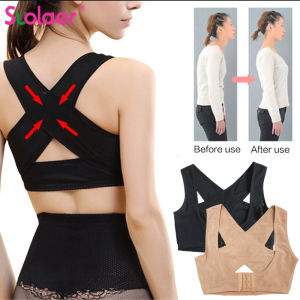 Suolaer Chest Back Posture Corrector Clavicle Spine Back Shoulder Lumbar Brace Support Belt For Women