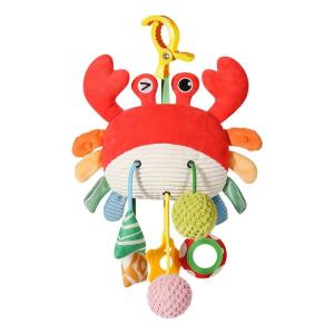 Soft Cloth Baby Pushchair Plaything With Colorful Visual Stimulation And Safe Hand Handle Plan For Newborns
