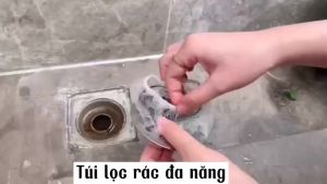 Túi Lọc Rác Bồn Rửa 100 Túi Chén Thiết Kế Kiểu Lưới Siêu Dai Đầu Có Chun Co Giãn Chống Tắc Nghẽn
