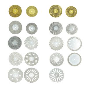 5pcs/bag Dental Diamond Disc Carbide Sand Bur Tooth Cavity Prepping Ultra Thin Double Sided Grit Cutting Tool Dentistry Lab Materials