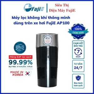 Máy lọc không khí thông minh dùng trên xe hơi FujiE AP100 màng lọc nano E2F cải tiến dễ dàng sử dụng chỉ bằng 1 nút điều khiển với 3 mức quạt gió kèm đèn LED hiển thị