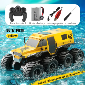 Children Electric Car With Remote Electric Toy Car For Boy OffRoad Vehicle Climbing Car Boy Toy Remote Control Car Electric Climbing Car High Speed Trucks OffRoad Trucks Toys Eight-Wheeled Amphibious Waterproof Toy Simulation Armored Vehicle Gift For Kids