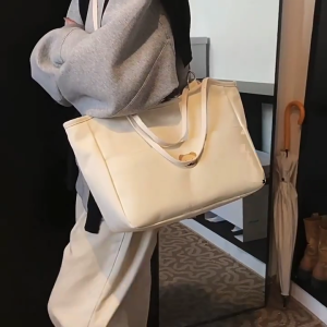 Cotton Maternity Bag Large Capacity Diaper Bag with Bear Embroidery Stylish Mom Bag Large Capacity Diaper Bag