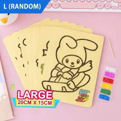 【Local Seller】Children Kids Sand Art Drawing Sand Painting Kid DIY Crafts Education Toy Boys Girls Goodies