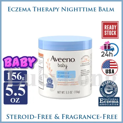 Aveeno Baby Eczema Therapy Nighttime Balm with Colloidal OatmealSoothes&Relieves DryItchy Skin for Eczema 28g/156g/312g Lucyhong