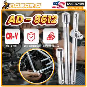 Nasara 1/2 Inch Drive Extension Bar Set L Handle Extension Socket Sliding T Handle Socket Wrench Ratchet Tools