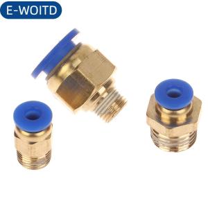 E-WOITD  1PC khí nén không khí kết nối phù hợp PC 4 6 8 10 12 14 16mm chủ đề 1 4  1 8  3 8  1 2  3 4  ống phụ kiện ống kết nối nhanh chóng